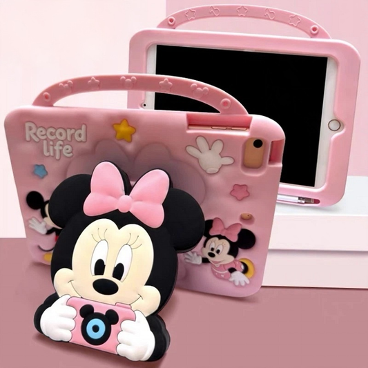 iPad case with pencil holder, 360-degree rotation, and adjustable stand—suitable for Apple iPad.