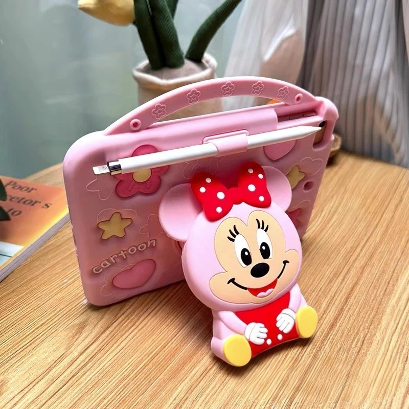 iPad case with pencil holder, 360-degree rotation, and adjustable stand—suitable for Apple iPad.