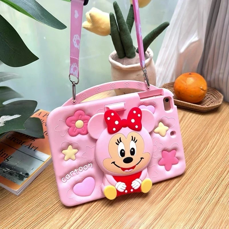 iPad case with pencil holder, 360-degree rotation, and adjustable stand—suitable for Apple iPad.