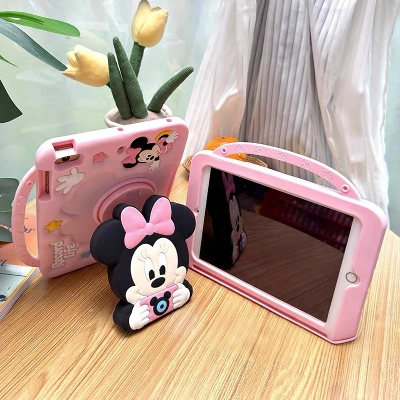 iPad case with pencil holder, 360-degree rotation, and adjustable stand—suitable for Apple iPad.