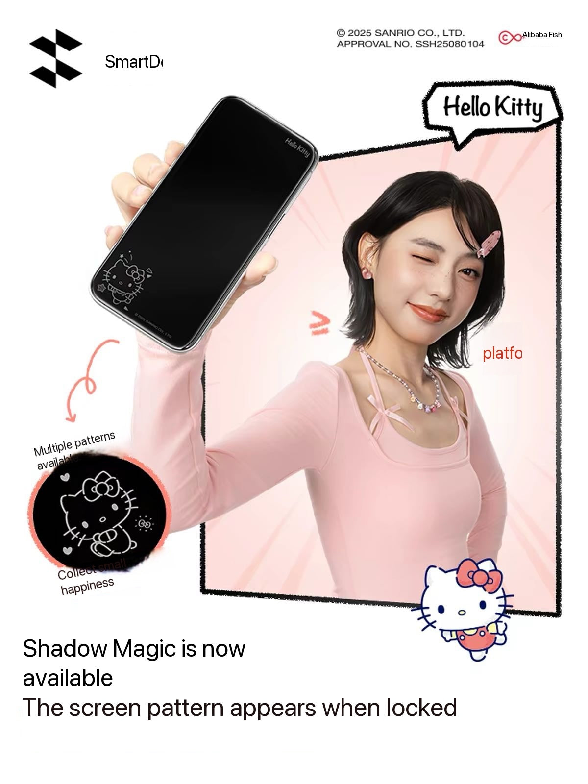 Hello Kitty tempered glass screen protector for iPhone