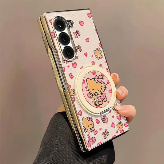 Suitable for Samsung Hello Kitty rotating kickstand phone case
