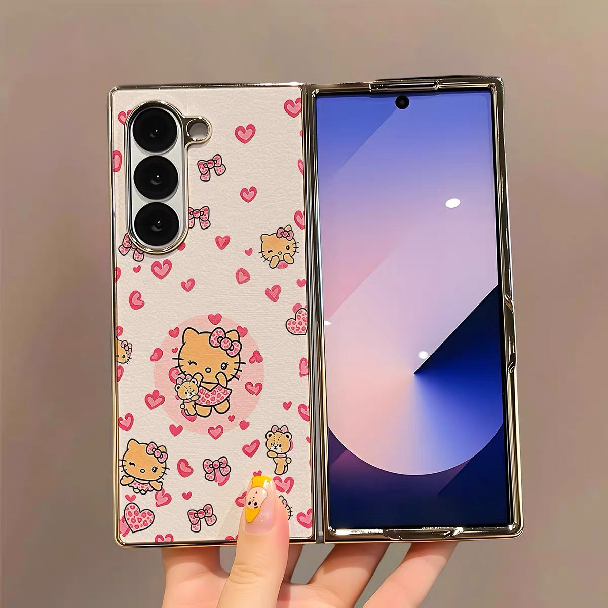 Suitable for Samsung Hello Kitty rotating kickstand phone case