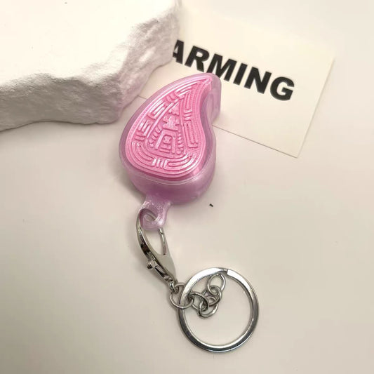 "Red Peach-Shaped Pastry" Charm: Stress-Reliever, Good Luck/Safety Amulet, Keychain, and Fridge Magnet