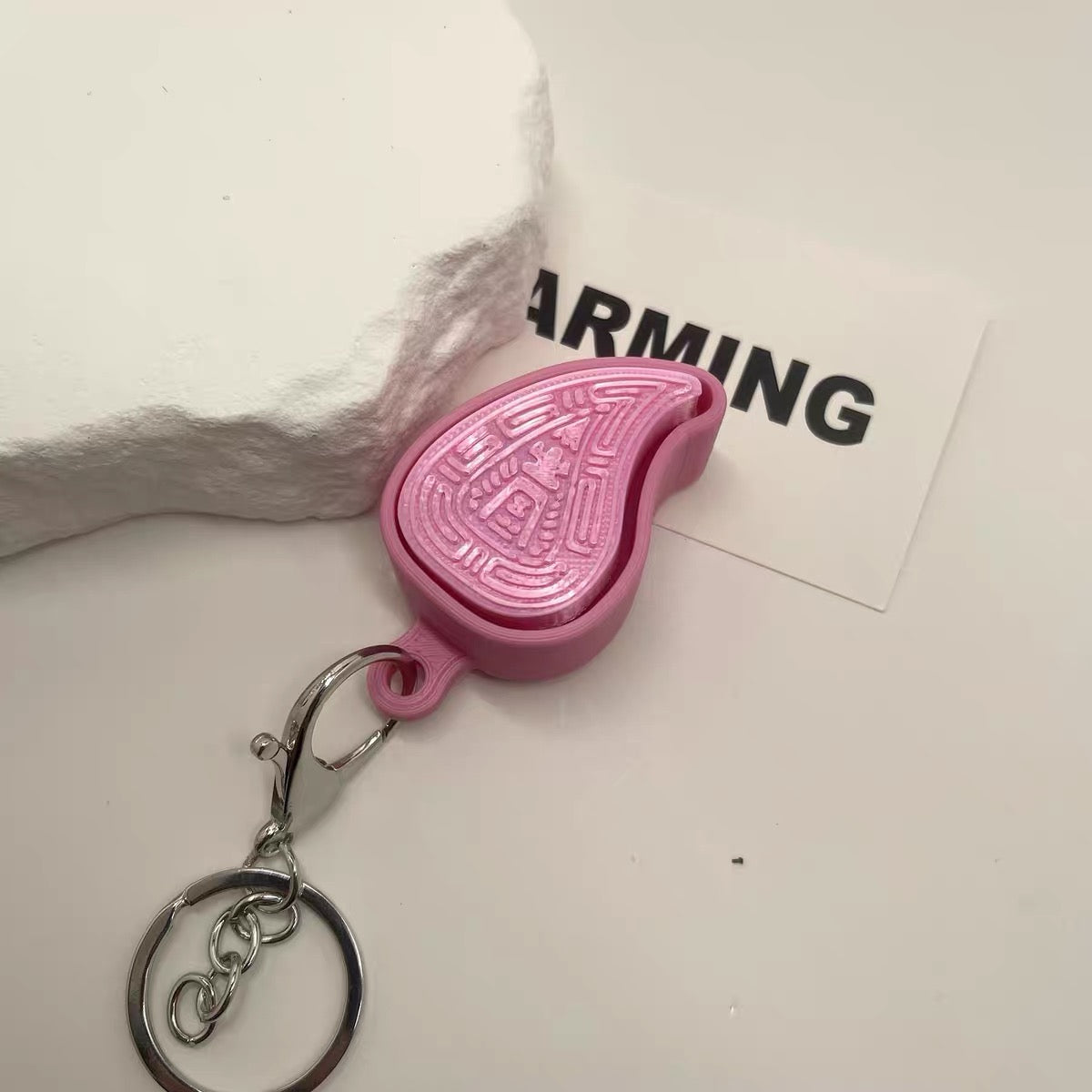 "Red Peach-Shaped Pastry" Charm: Stress-Reliever, Good Luck/Safety Amulet, Keychain, and Fridge Magnet