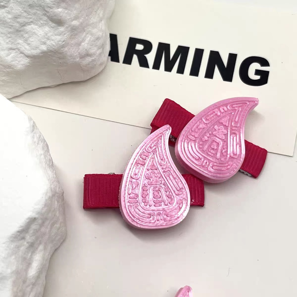 "Red Peach-Shaped Pastry" Charm: Stress-Reliever, Good Luck/Safety Amulet, Keychain, and Fridge Magnet