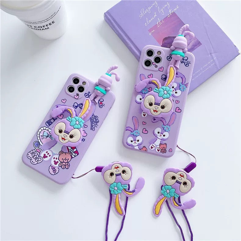 StellaLou & Doraemon Phone Case with Stand and Lanyard