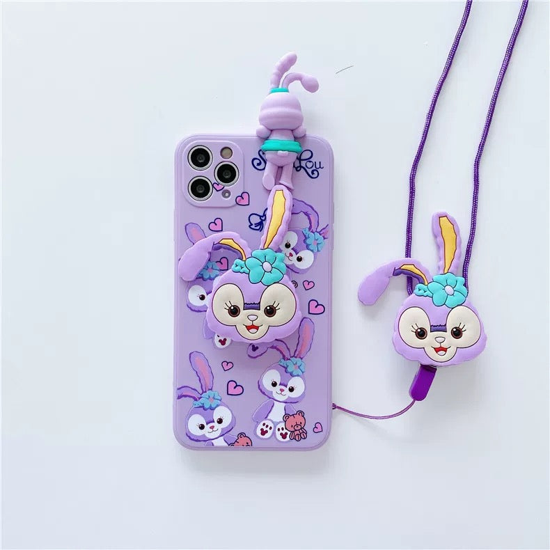 StellaLou & Doraemon Phone Case with Stand and Lanyard