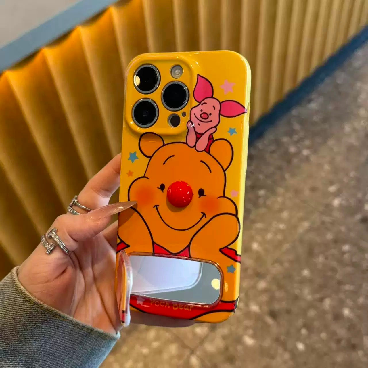 Winnie the Pooh and Tigger Mirror Stand Phone Case