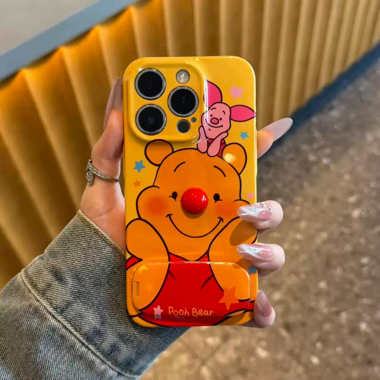 Android Winnie the Pooh and Tigger Mirror Stand Phone Case