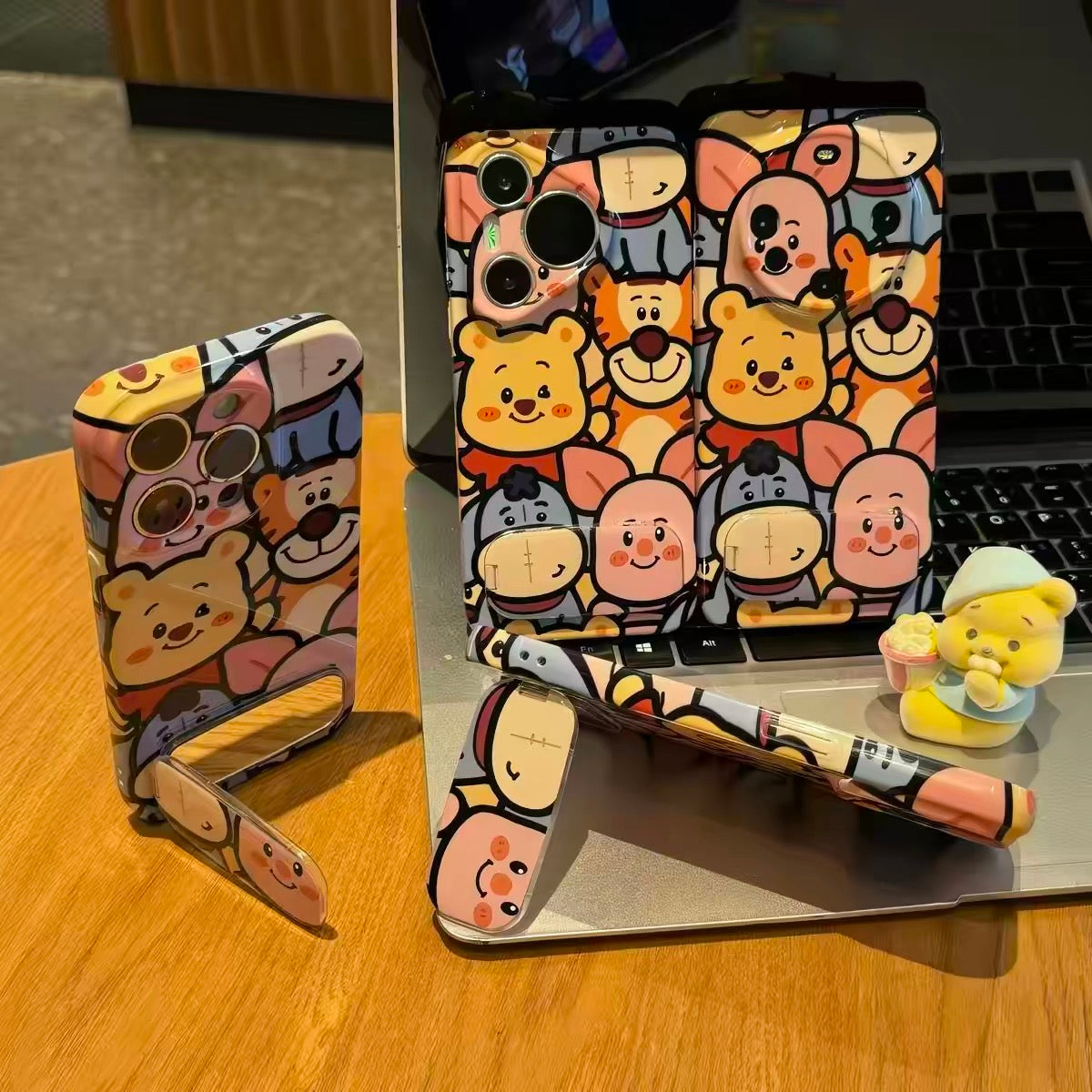 Winnie the Pooh Phone Case with Mirror and Kickstand