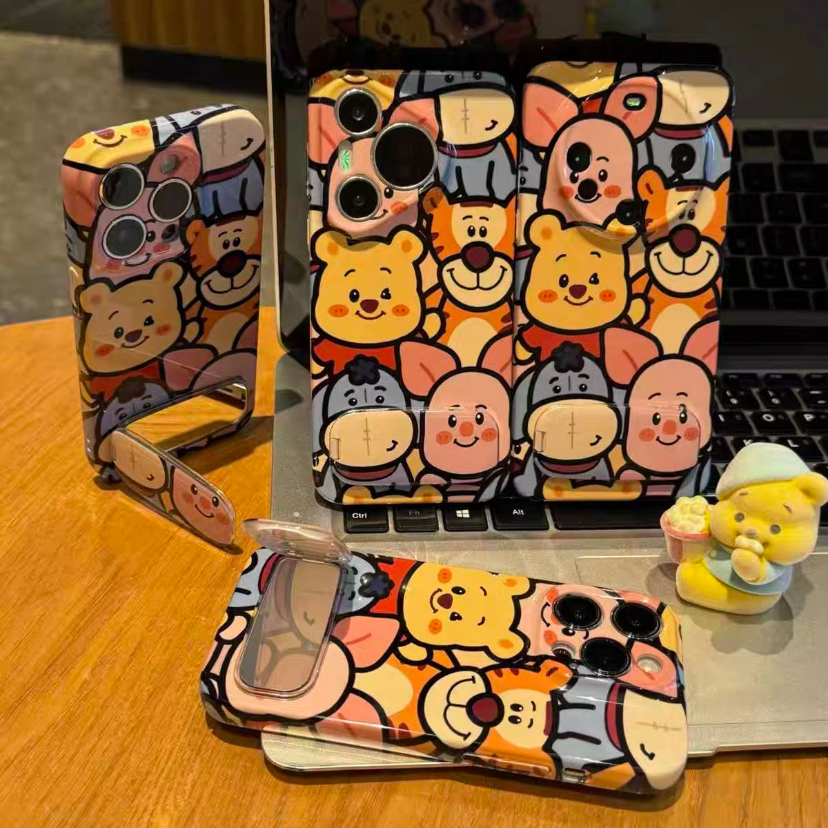 Winnie the Pooh Phone Case with Mirror and Kickstand