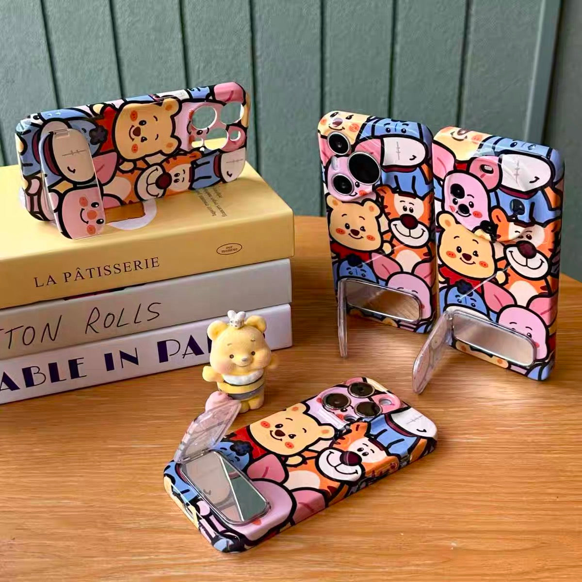 Winnie the Pooh Phone Case with Mirror and Kickstand
