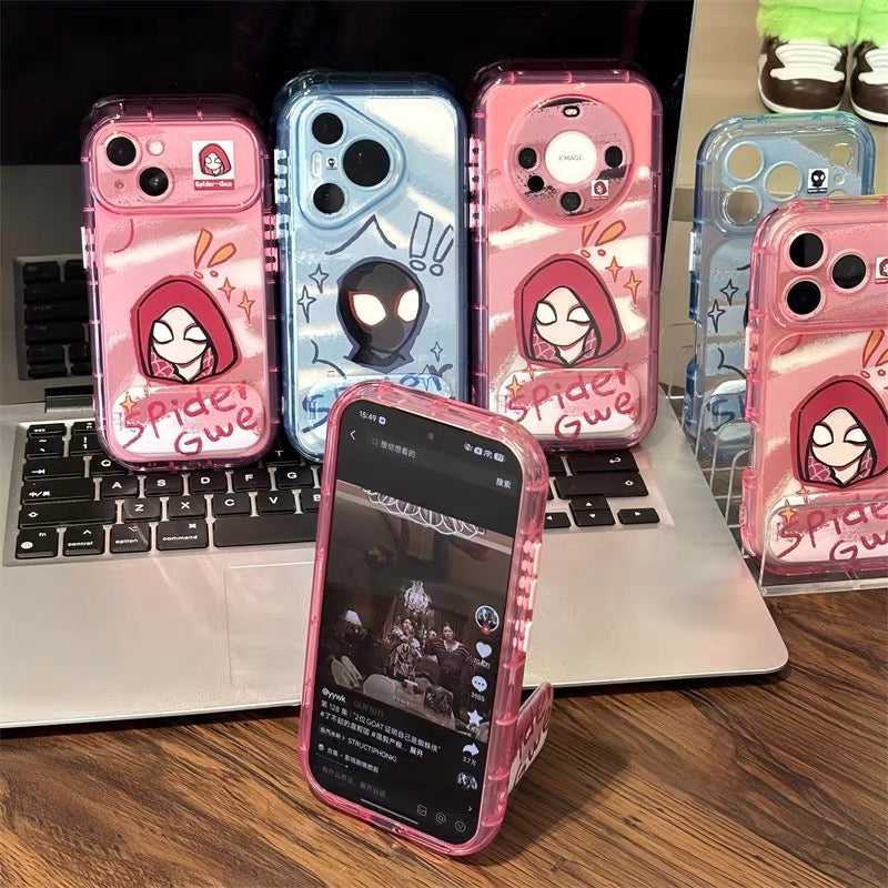 Graffiti Spider-Man Phone Case with Mirror Stand