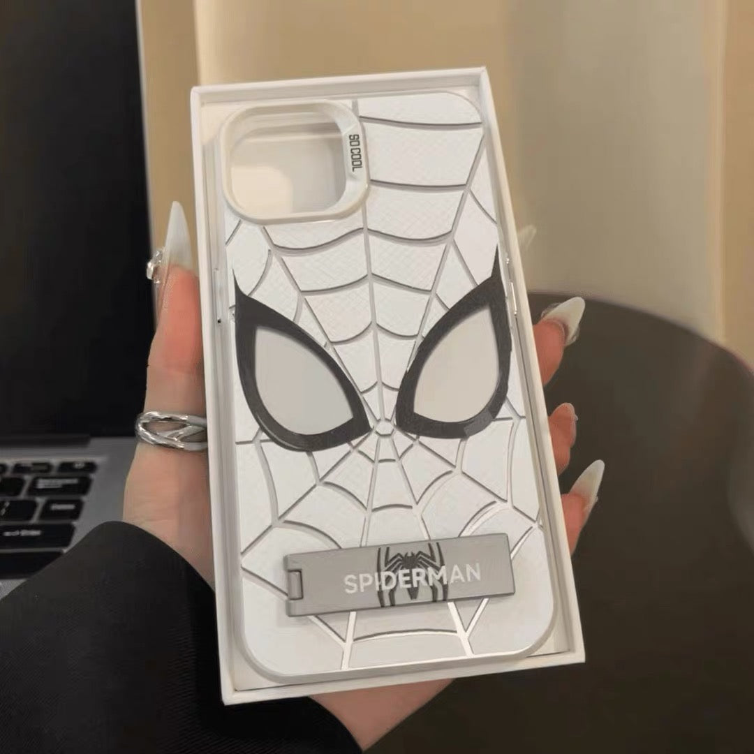 Matching Spider-Man Mirror Stand Phone Case for Couples