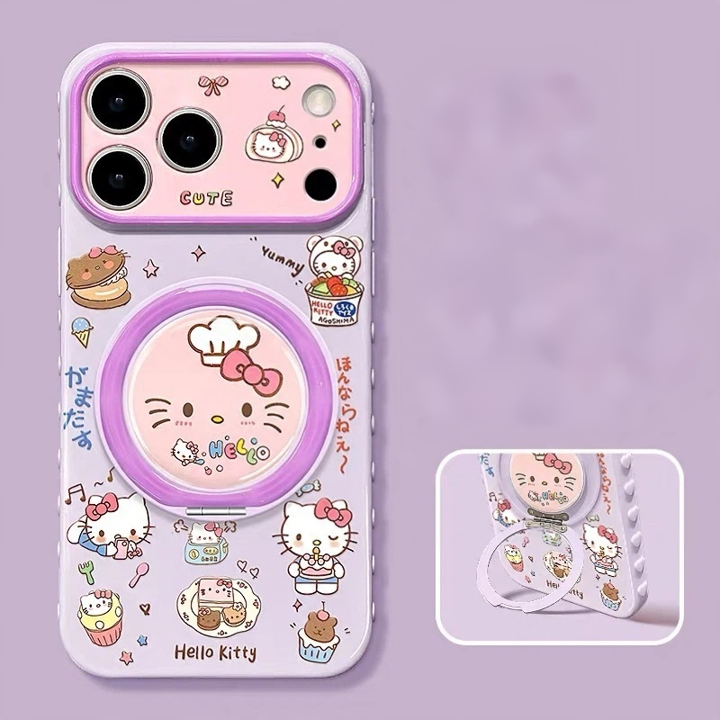 Cake Hello Kitty Phone Case with Bracelet and Stand
