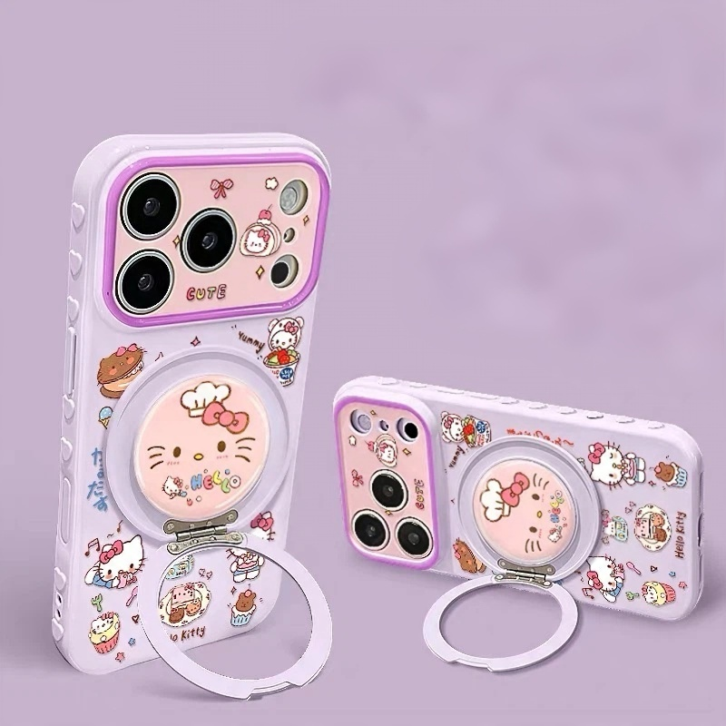Cake Hello Kitty Phone Case with Bracelet and Stand