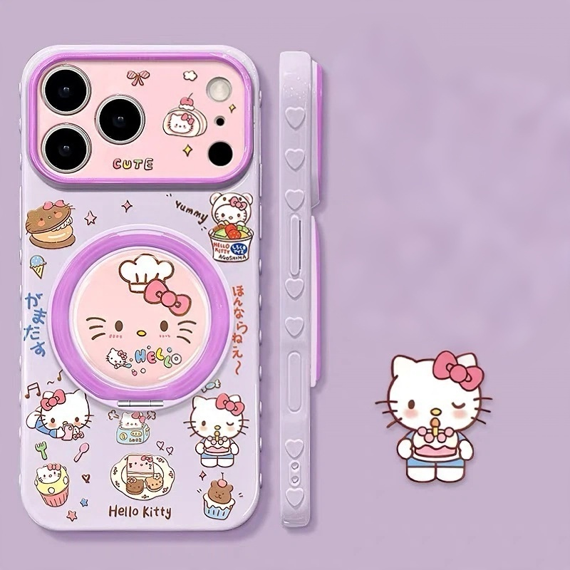 Cake Hello Kitty Phone Case with Bracelet and Stand