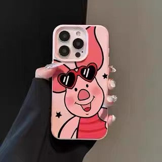 Big-Faced Cat, Red-Nosed Mickey, Piglet, and Winnie the Pooh Phone Case