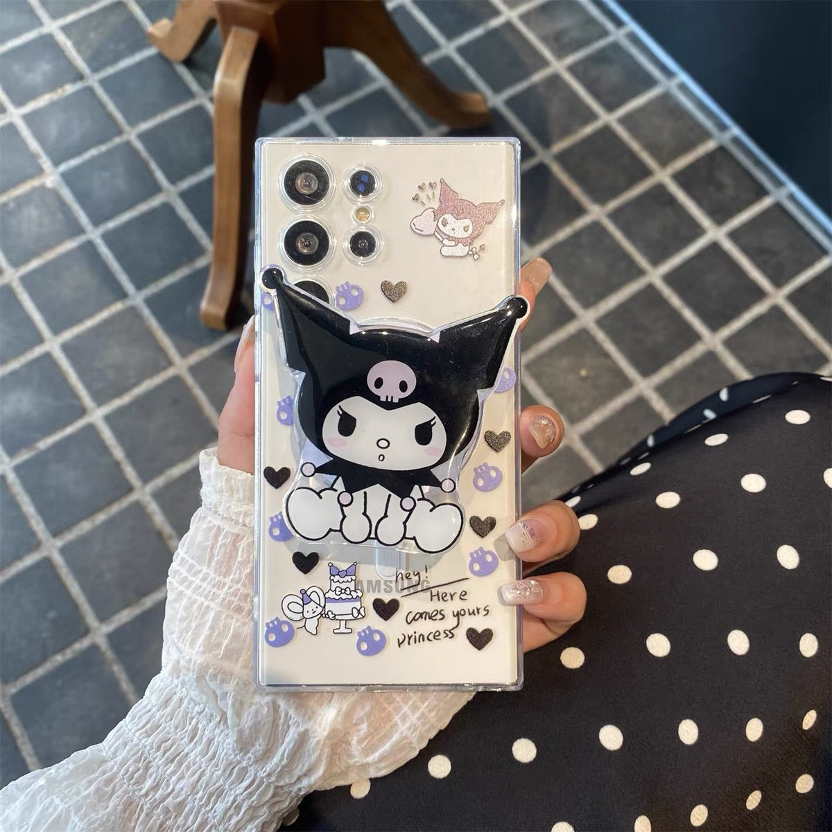 Suitable for Samsung phone cases with Kuromi or Winnie the Pooh stands.