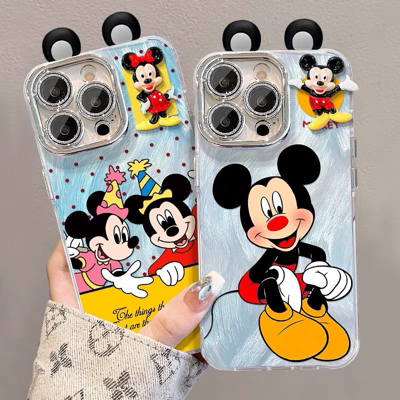 Mickey and Minnie figure phone case