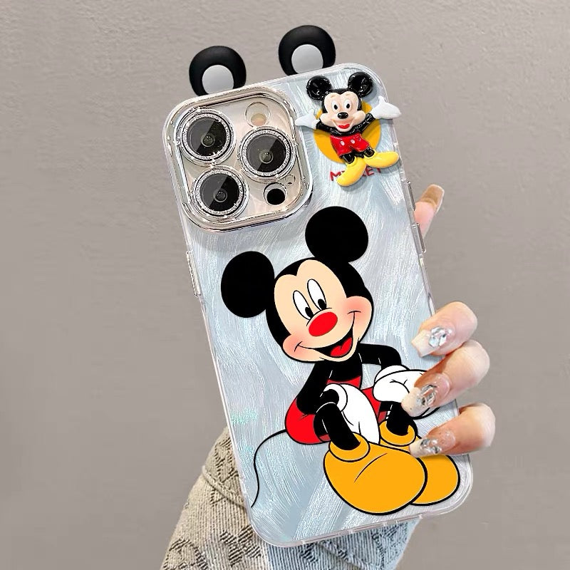 Mickey and Minnie figure phone case