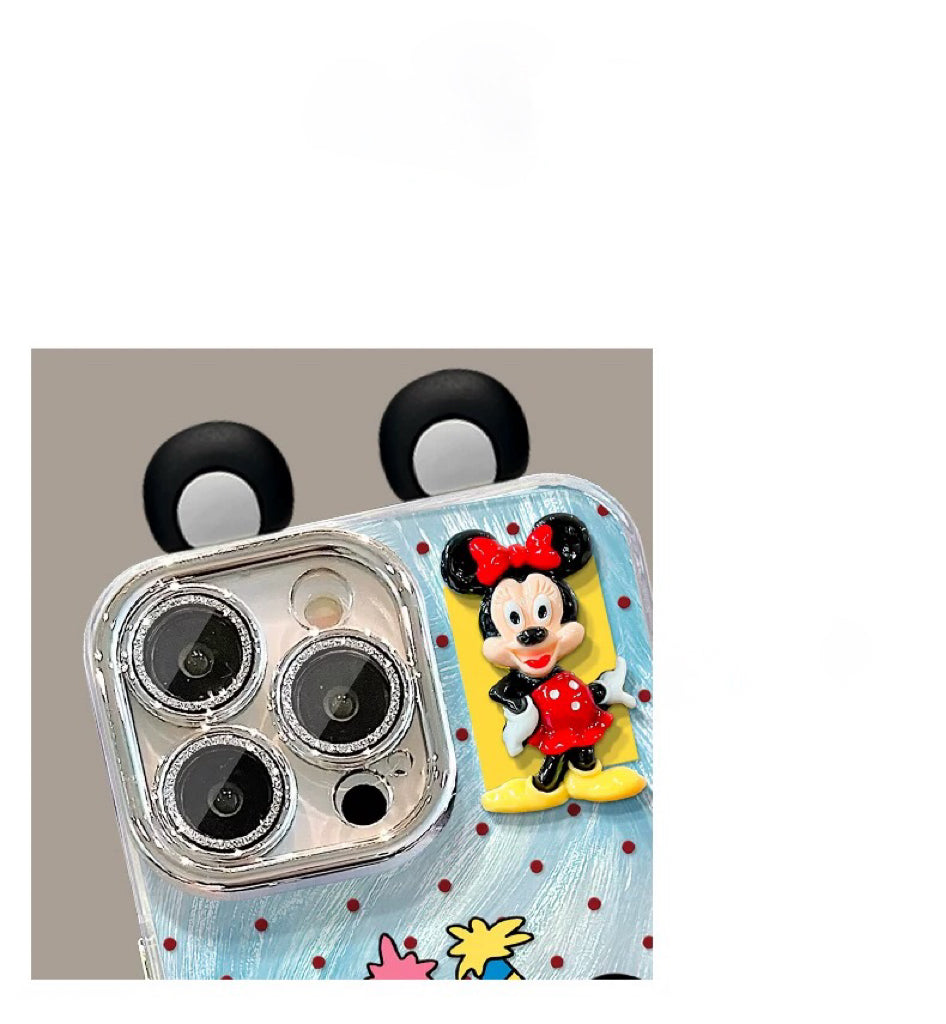 Mickey and Minnie figure phone case