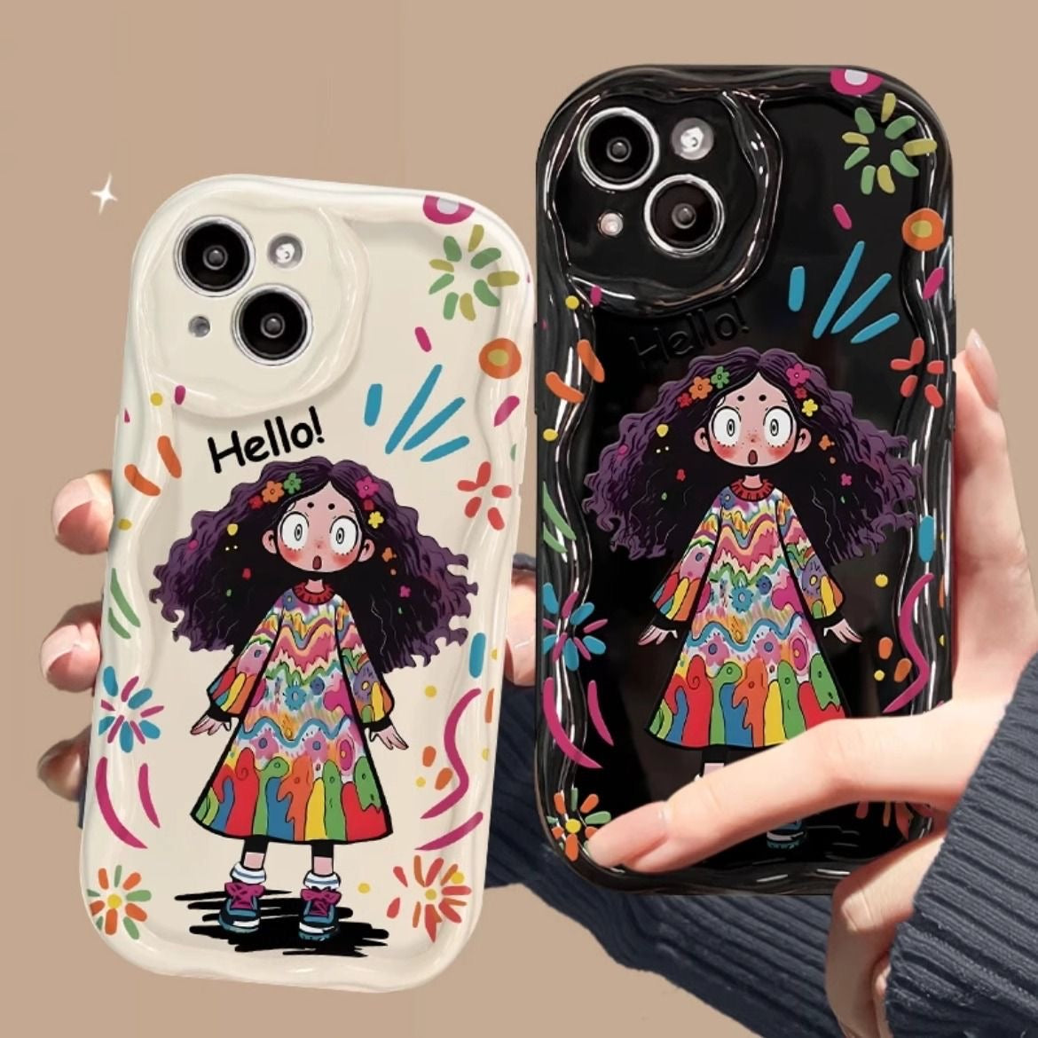 Graffiti-style girl phone case