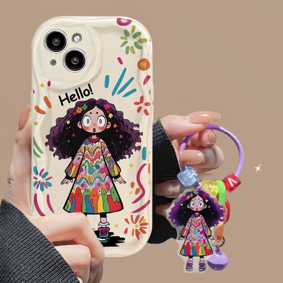 Graffiti-style girl phone case