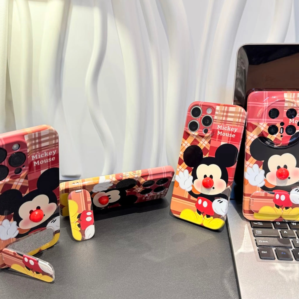 Mickey Red-Nose Mirror Stand Phone Case