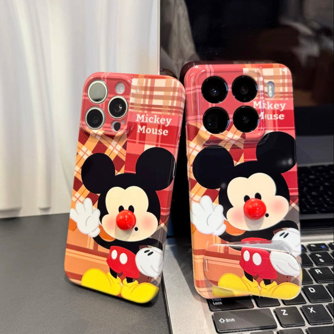 Mickey Red-Nose Mirror Stand Phone Case