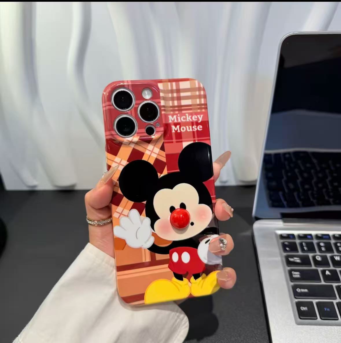Mickey Red-Nose Mirror Stand Phone Case