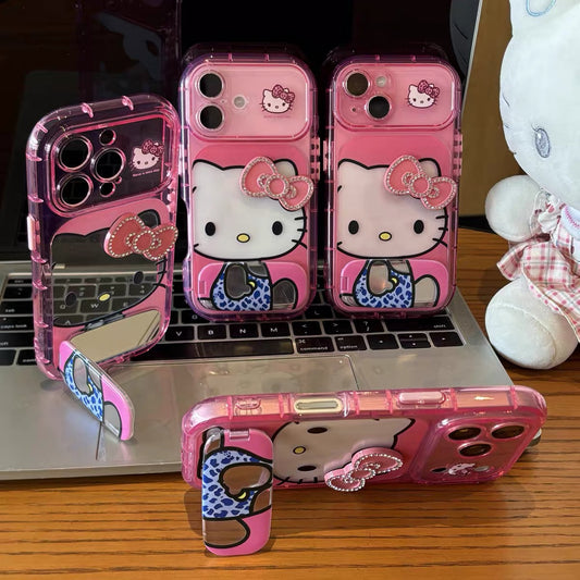 Hello Kitty Bow Mirror Stand Phone Case