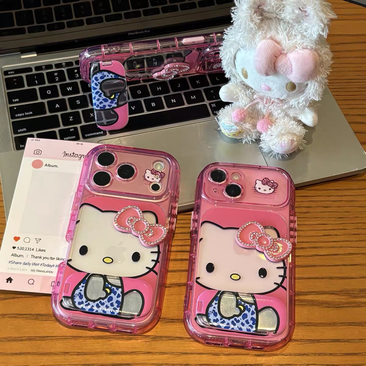 Hello Kitty Bow Mirror Stand Phone Case