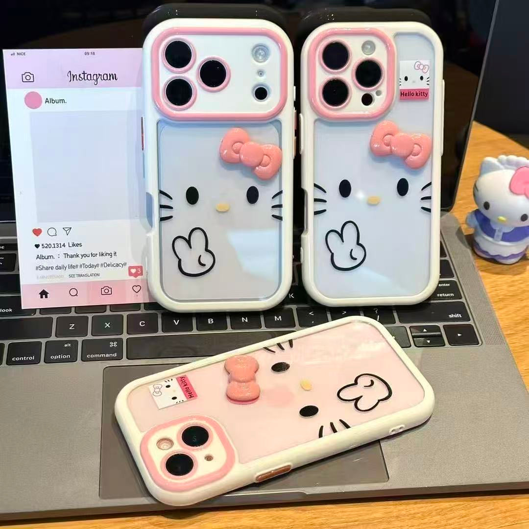 Cute blushing Hello Kitty phone case