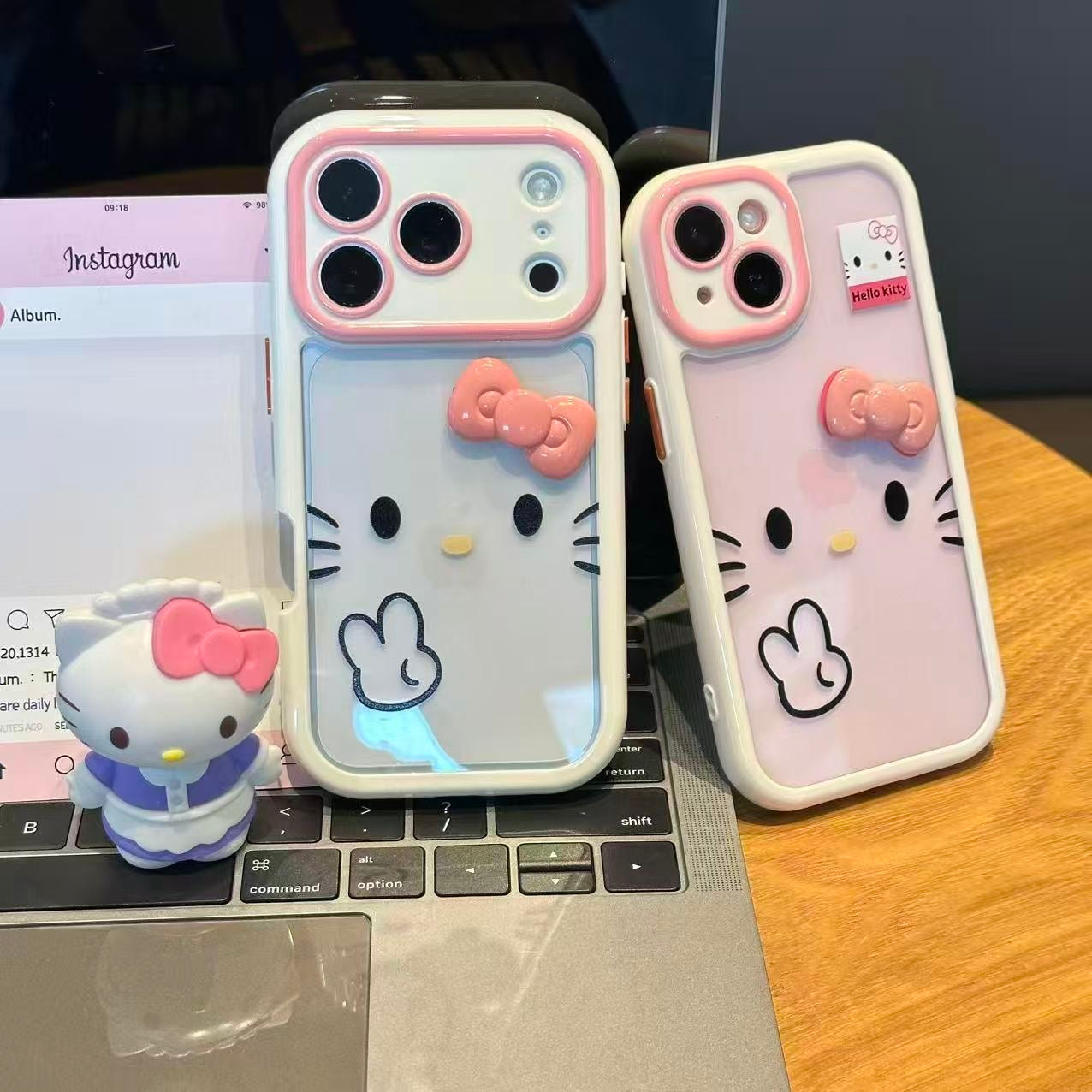 Cute blushing Hello Kitty phone case