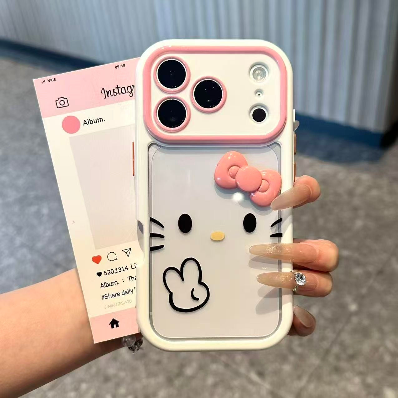 Cute blushing Hello Kitty phone case
