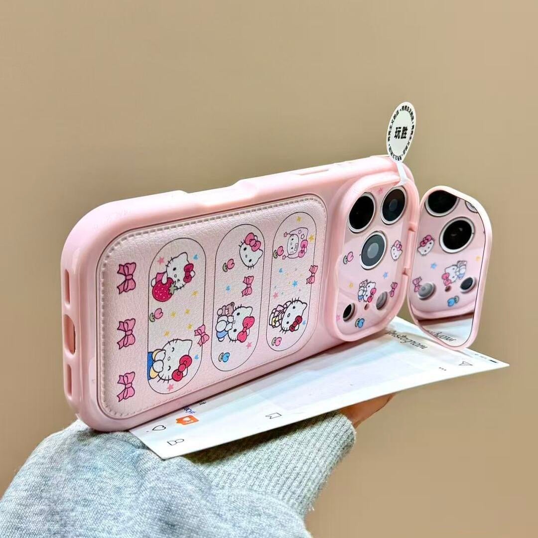 Cute Kitty Cat Flip Mirror Phone Case