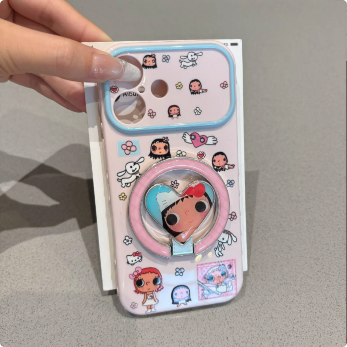Korean style ins-inspired phoenix heart jade phone case