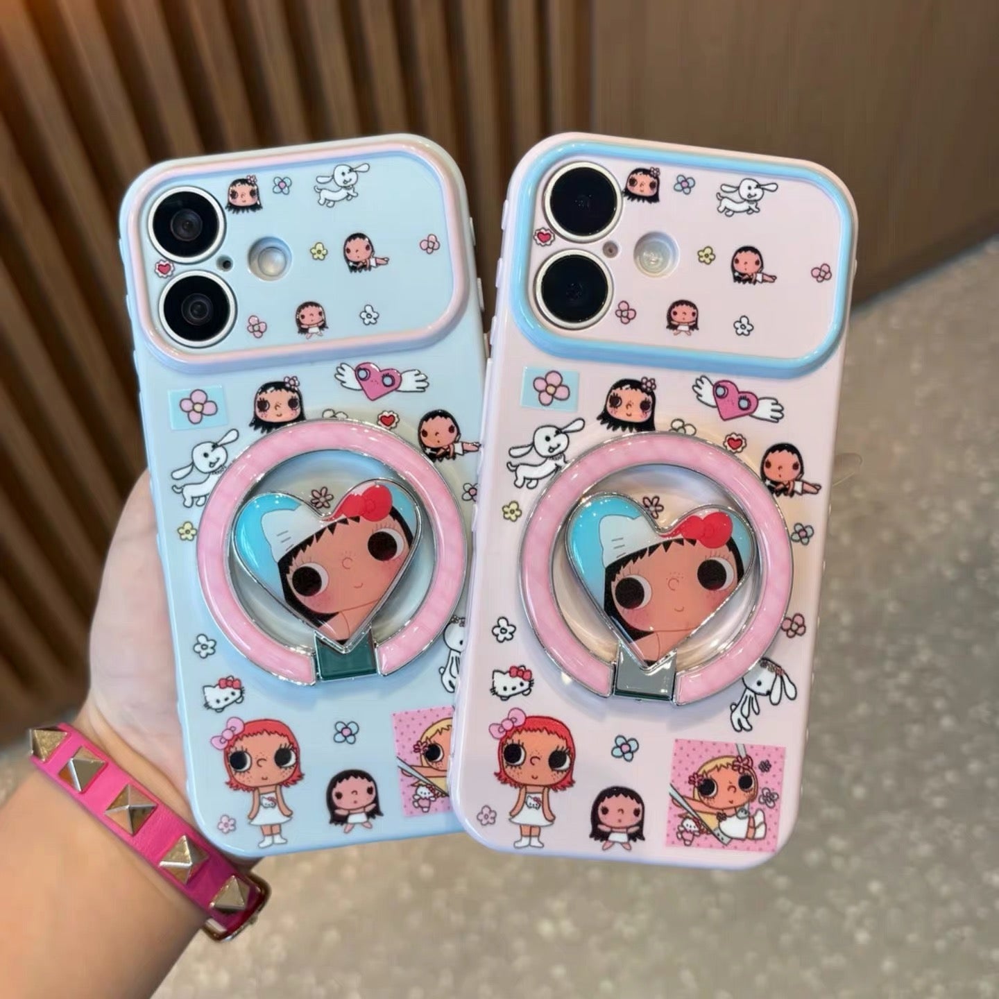 Korean style ins-inspired phoenix heart jade phone case