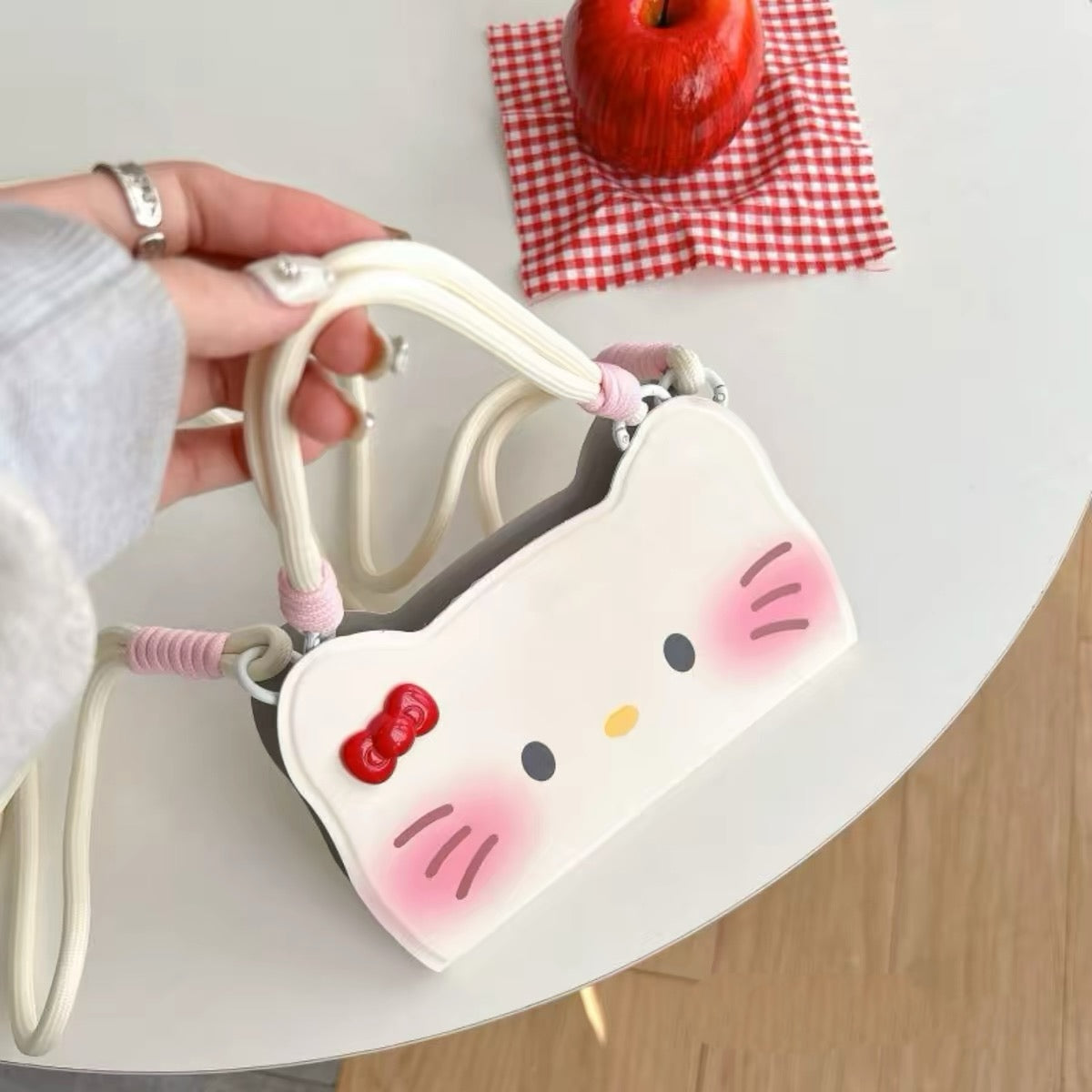 Blush Cat Flip Leather Case Folding Stand Phone Case
