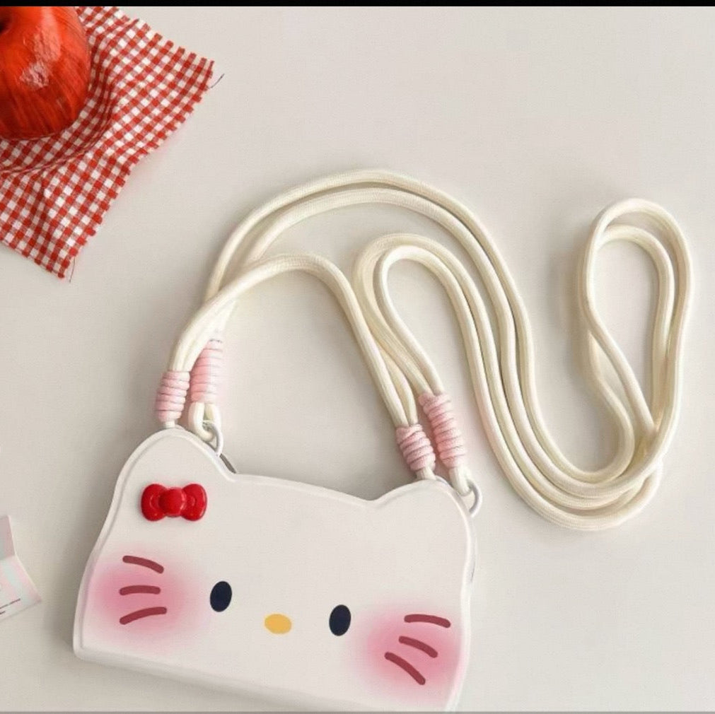 Blush Cat Flip Leather Case Folding Stand Phone Case