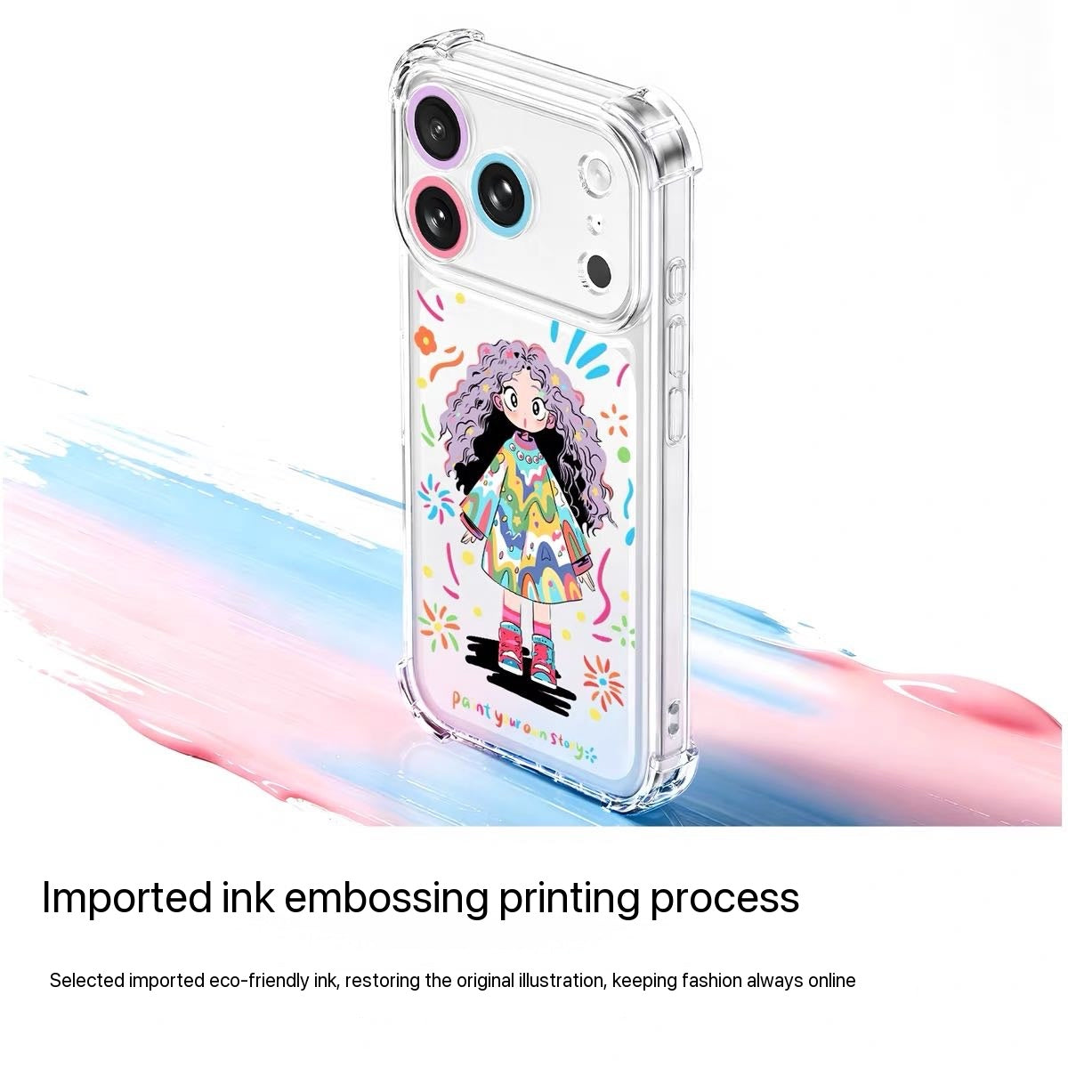 Painted design, shock-resistant corners, and a "naked-phone" feel.