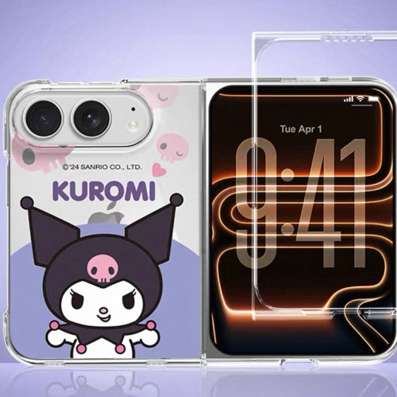 Cute Hello Kitty, Kuromi, and Cinnamoroll foldable phone case