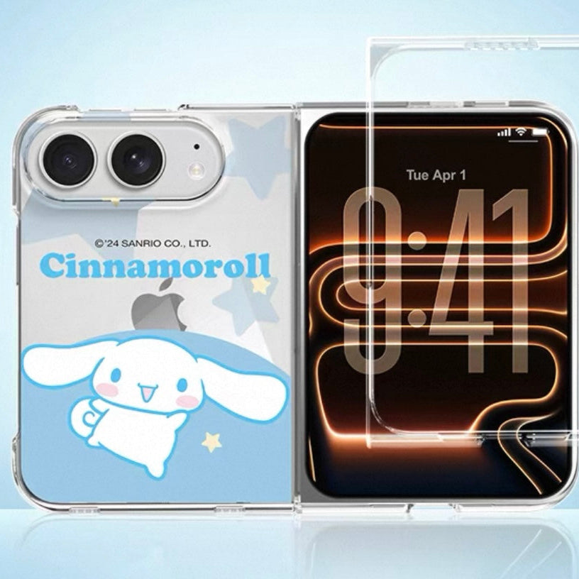 Cute Hello Kitty, Kuromi, and Cinnamoroll foldable phone case