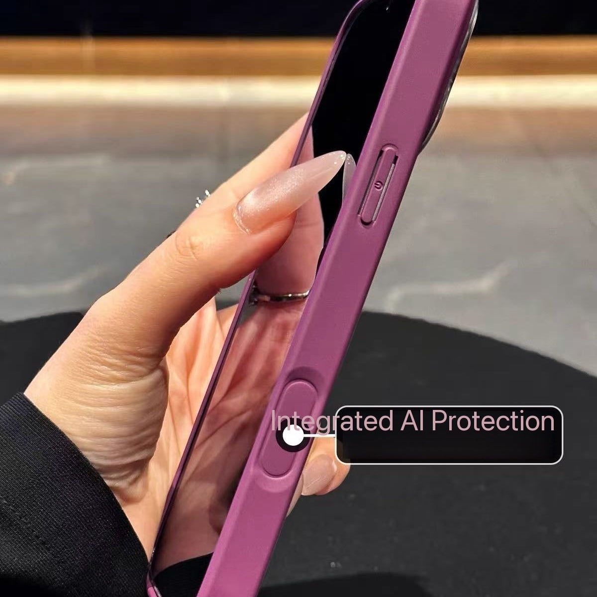 Magnetic Ice-Crystal Glass Phone Case with Built-in Lens Protector