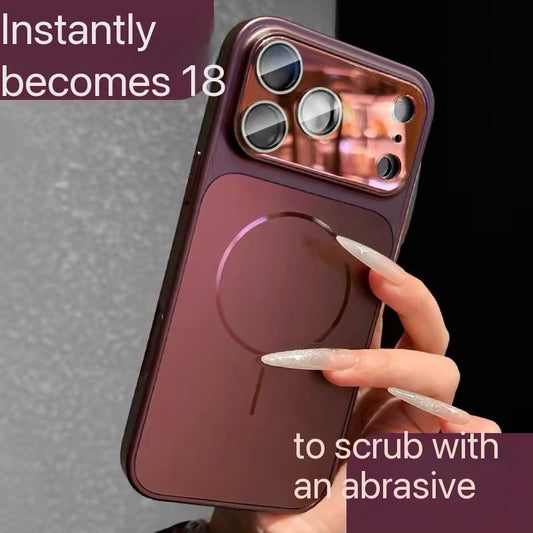Matte Iridescent Magnetic Phone Case with Full Camera Module Coverage (Instantly Transforms Look to iPhone 18 Style)