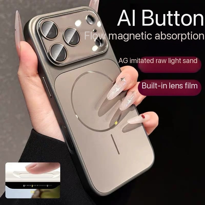 Matte Iridescent Magnetic Phone Case with Full Camera Module Coverage (Instantly Transforms Look to iPhone 18 Style)