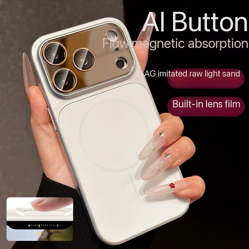 Matte Iridescent Magnetic Phone Case with Full Camera Module Coverage (Instantly Transforms Look to iPhone 18 Style)