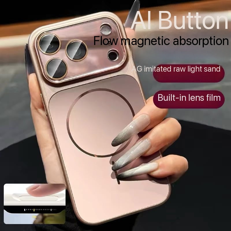 Matte Iridescent Magnetic Phone Case with Full Camera Module Coverage (Instantly Transforms Look to iPhone 18 Style)